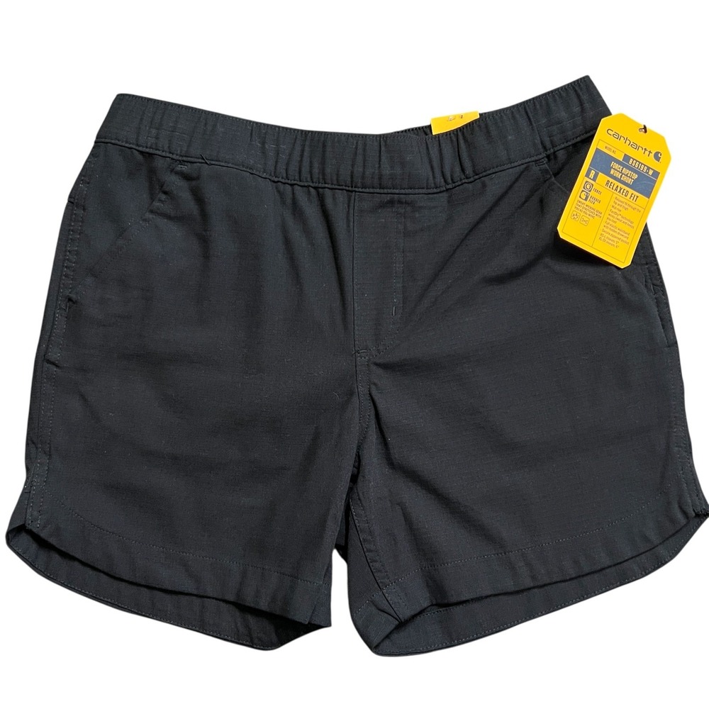 Carhartt Relaxed Fit Force Lightweight Work Shorts Black Women's Size S New